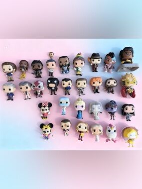 Assorted Funko Pop-Style Kids Toy Figures Collection - Multicolor